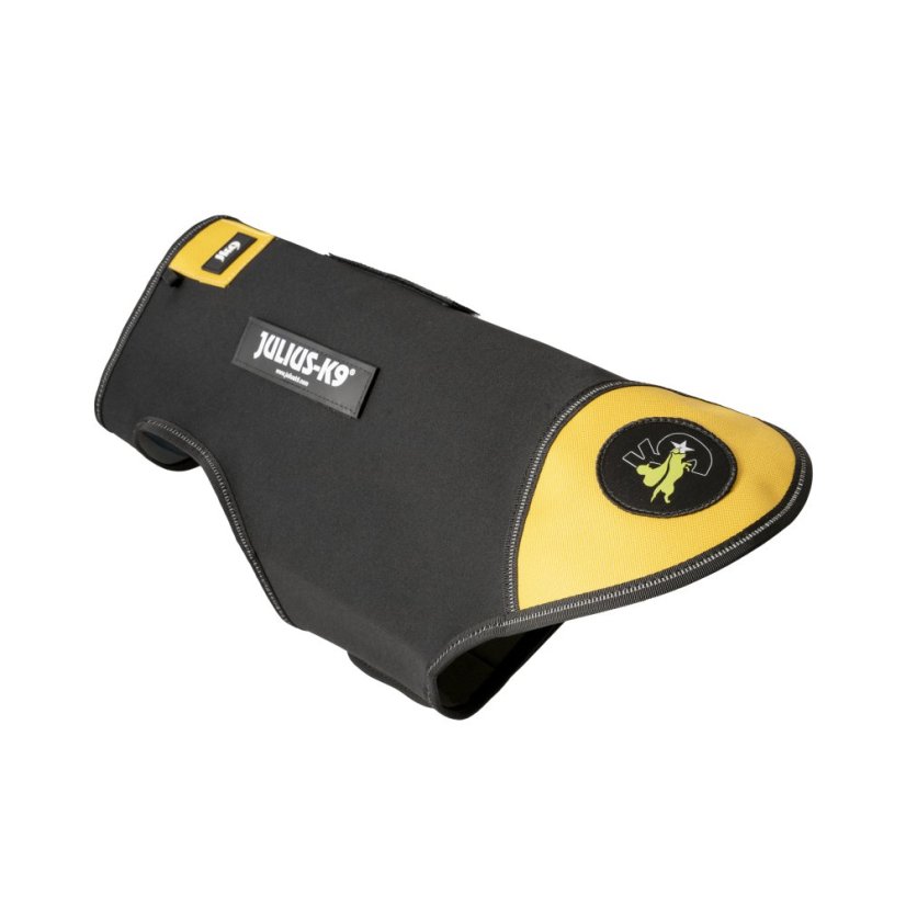 JK9 - IDC® NEOPRÉNOVÁ VESTA PRE PSOV | ČIERNO-ŽLTÁ | - Veľkosť: 3XS